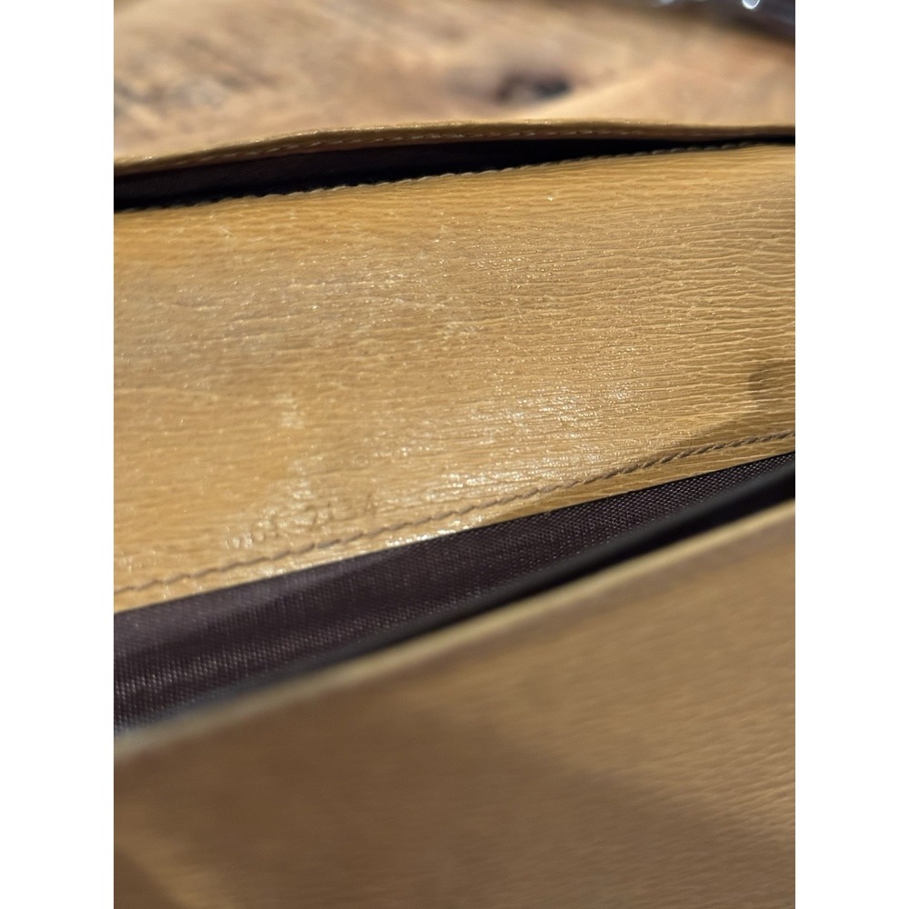 Authentic Gucci Vintage Tan Leather Clutch Wallet Jackie Clasp Italy - Picture 16 of 16